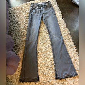 kancan grey split hem flare size 24